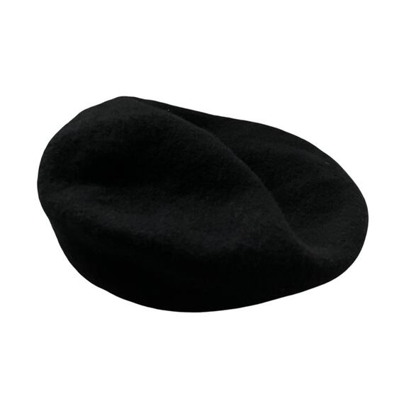 Vintage Wool Driving Cap Hat Made in Hong Kong Black GUC